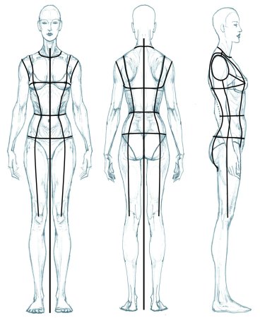 Рисунок тела для эскиза одежды (50 фото)