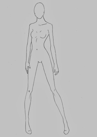 Макет для рисования одежды