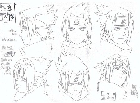 Наруто рисовать персонажей Саске