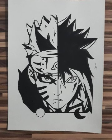 Саске тату эскиз