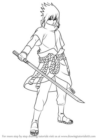 Саске карандашом во весь рост