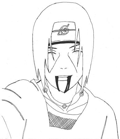 Наруто раскраска Итачи Учиха