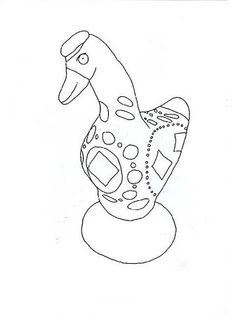 Дымковская игрушка петушок раскраска