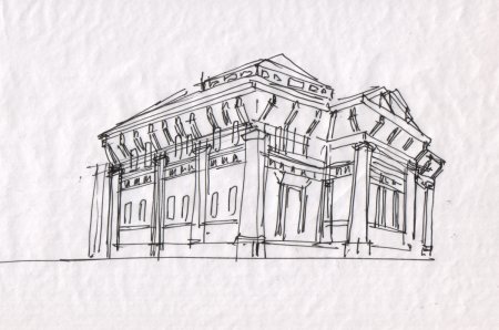 Здания карандашом