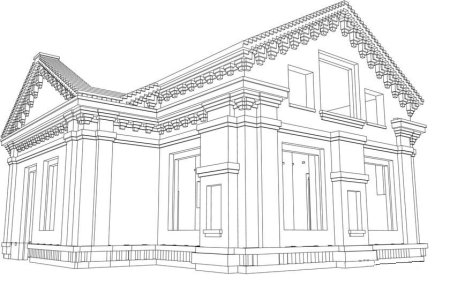 Эскиз фасада здания