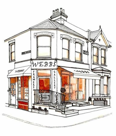 Зарисовка фасада здания