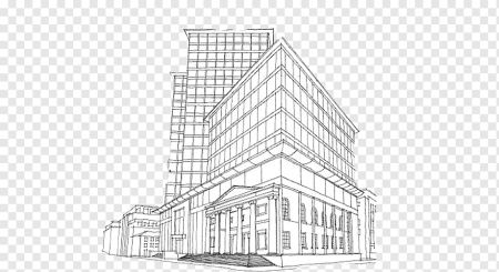 Эскиз современного здания