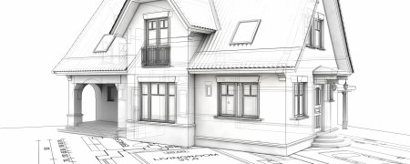 Проект дома черно белый