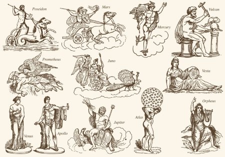 Греческие боги Графика
