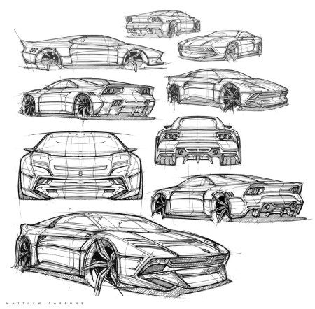 Эскиз автомобиля