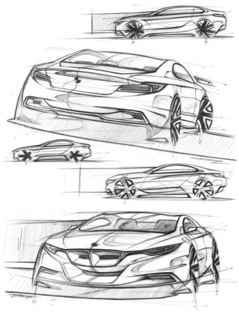 БМВ скетч car Design
