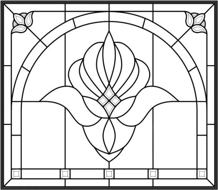 Витраж раскраска для детей