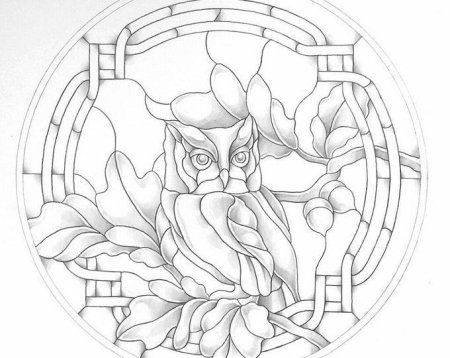 Витраж раскраска цветы