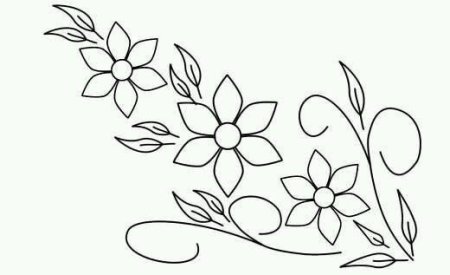 Трафареты цветов для вышивки гладью