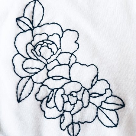 Контурная вышивка на одежде