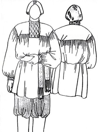 Русский народный костюм мужской рисунок