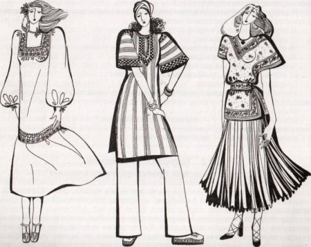 Эскиз одежды в этническом стиле