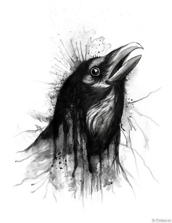 Ворон эскиз