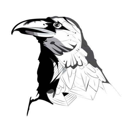 Голова ворона арт