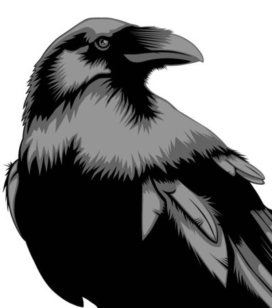 Ворона стилизация