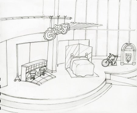 Сценография рисунок карандашом