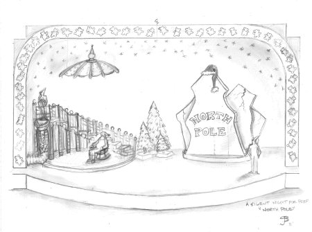 Театральная декорация рисунок карандашом