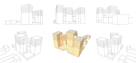 Эскиз макета здания