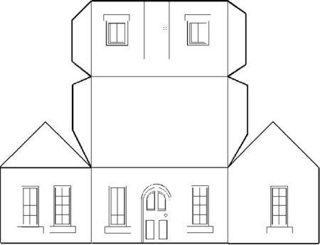 Макет бумажного домика