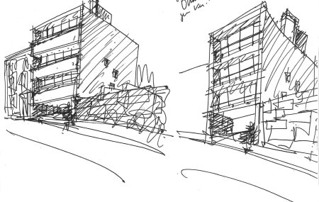Архитектурные здания скетчи