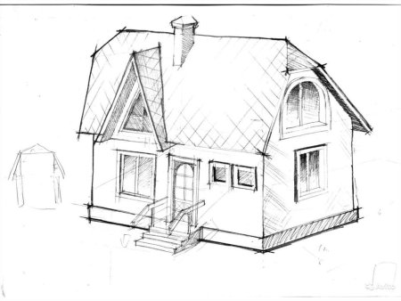 Эскиз макета здания