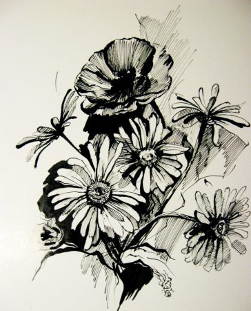 Цветы в графике