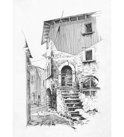 Архитектура тушью