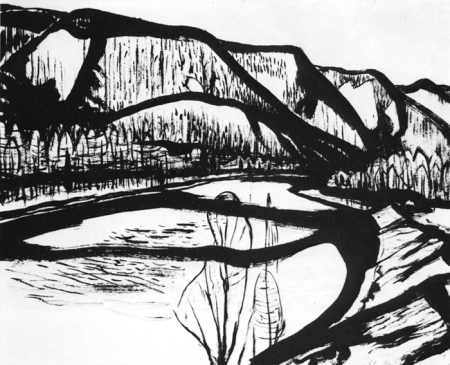 Графический пейзаж Петр Митурич