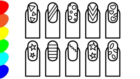 Вензеля схема рисования на ногтях