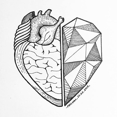 Сердце эскиз