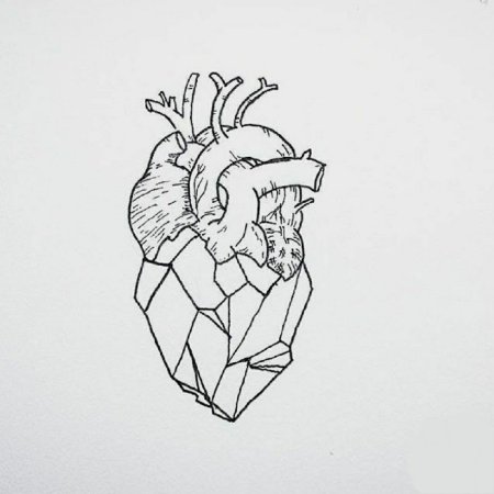 Сердце тату эскиз