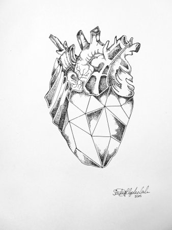 Сердце тату эскиз