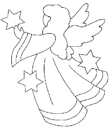 Новогодние ангелочки для вырезания
