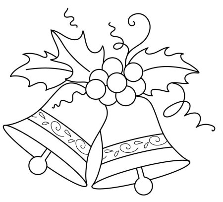 Новогодние колокольчики раскраска