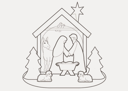 Рождественский вертеп фигурки для вырезания