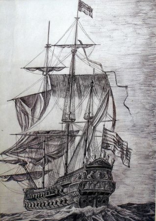 Пираты Карибского моря раскраска Летучий голландец