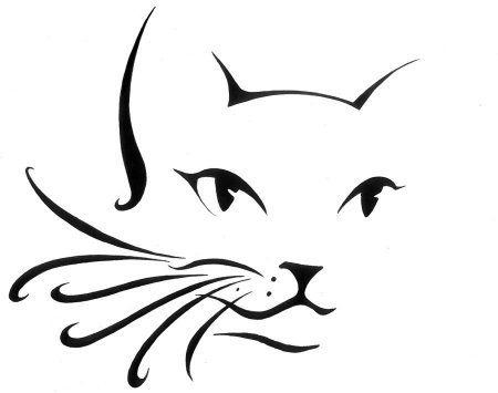 Трафарет кошки