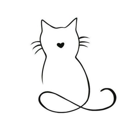 Легкий трафарет кошки