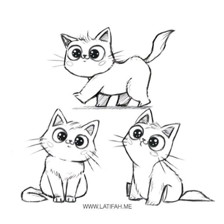 Милый котик эскиз