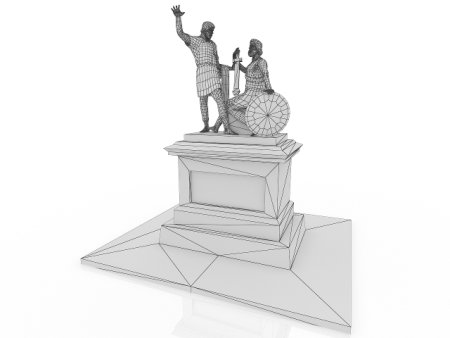 Памятник Минину и Пожарскому 3d модель