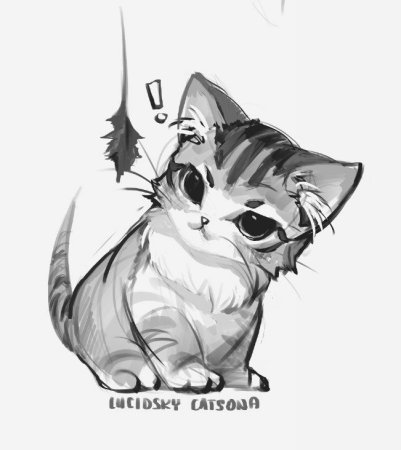 Милый котик эскиз