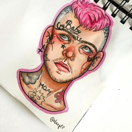 Lil Peep тату эскизы