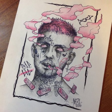 Lil Peep тату эскизы