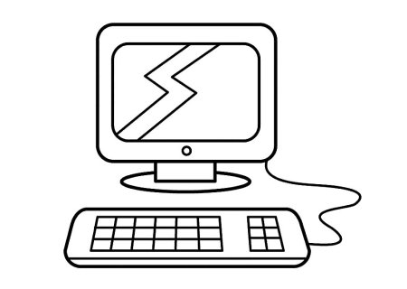 Компьютерный стол раскраска