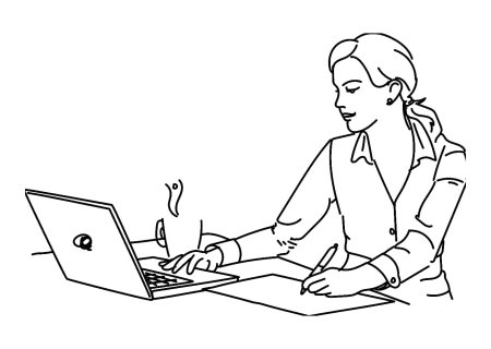 Нарисованный телефон и компьютер